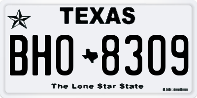 TX license plate BHO8309