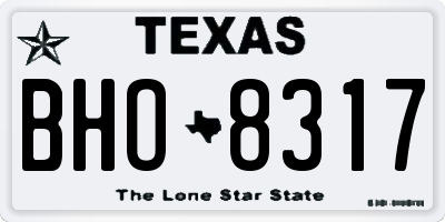 TX license plate BHO8317