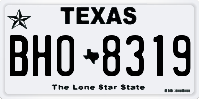 TX license plate BHO8319