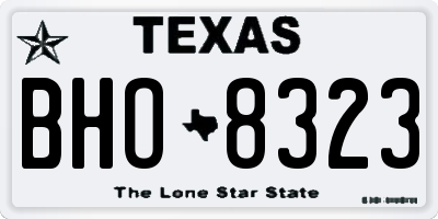 TX license plate BHO8323