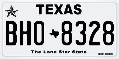TX license plate BHO8328