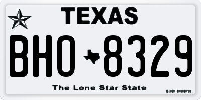 TX license plate BHO8329