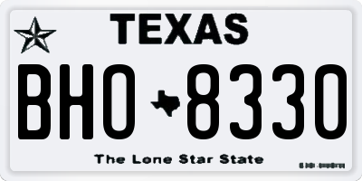 TX license plate BHO8330