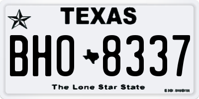 TX license plate BHO8337