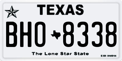 TX license plate BHO8338