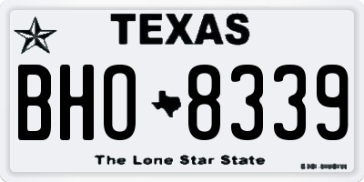 TX license plate BHO8339