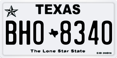 TX license plate BHO8340