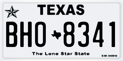 TX license plate BHO8341