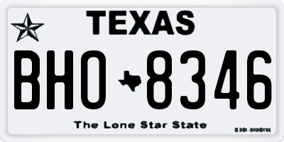 TX license plate BHO8346