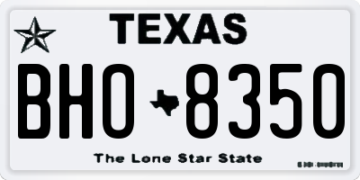TX license plate BHO8350