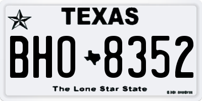 TX license plate BHO8352