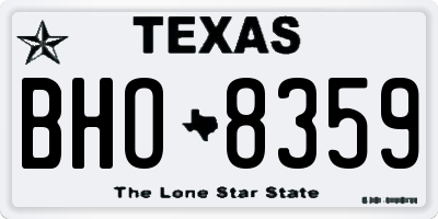 TX license plate BHO8359