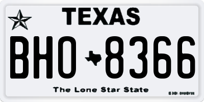 TX license plate BHO8366