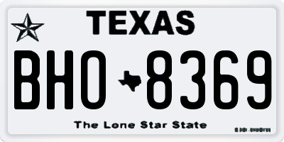 TX license plate BHO8369