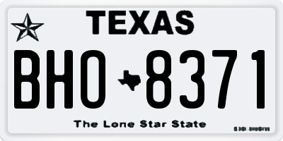 TX license plate BHO8371