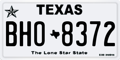 TX license plate BHO8372