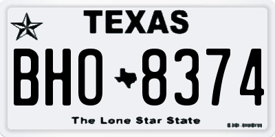 TX license plate BHO8374