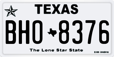 TX license plate BHO8376
