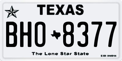 TX license plate BHO8377
