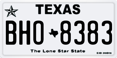TX license plate BHO8383