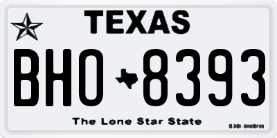 TX license plate BHO8393