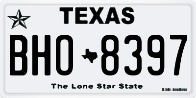 TX license plate BHO8397