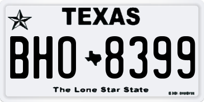 TX license plate BHO8399