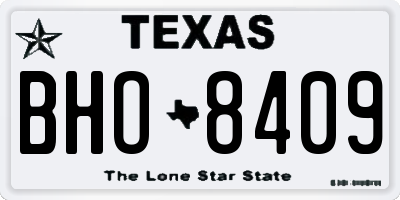 TX license plate BHO8409