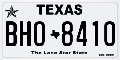 TX license plate BHO8410