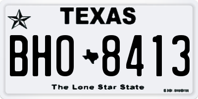 TX license plate BHO8413
