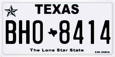 TX license plate BHO8414