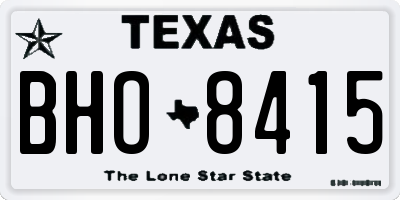 TX license plate BHO8415