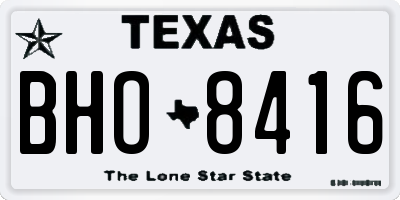 TX license plate BHO8416