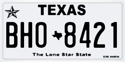 TX license plate BHO8421