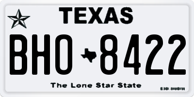 TX license plate BHO8422