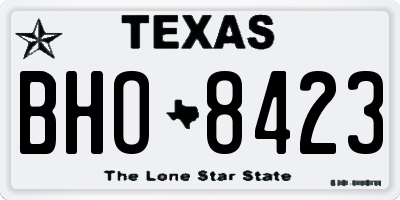 TX license plate BHO8423