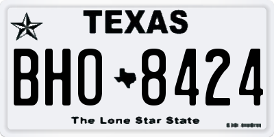 TX license plate BHO8424