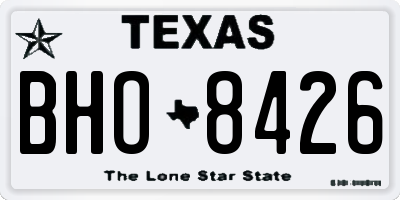 TX license plate BHO8426