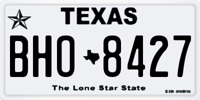 TX license plate BHO8427