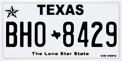 TX license plate BHO8429