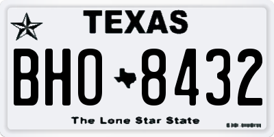TX license plate BHO8432
