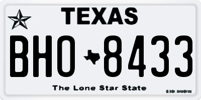 TX license plate BHO8433