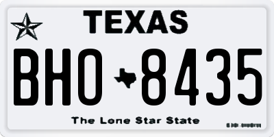 TX license plate BHO8435