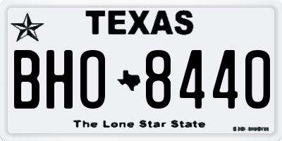 TX license plate BHO8440
