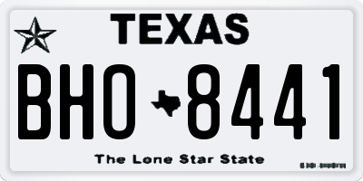 TX license plate BHO8441
