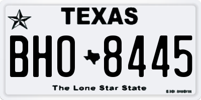 TX license plate BHO8445