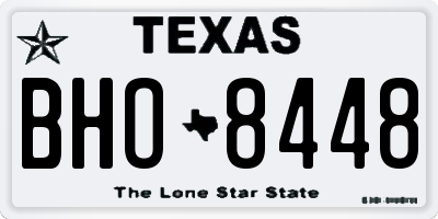 TX license plate BHO8448