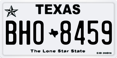 TX license plate BHO8459