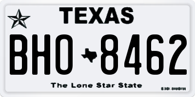 TX license plate BHO8462