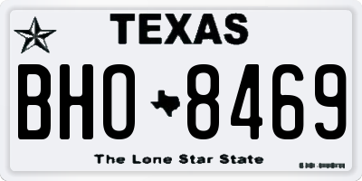 TX license plate BHO8469